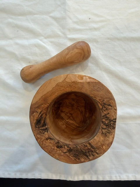 Olive Wood Mortar and Pestle