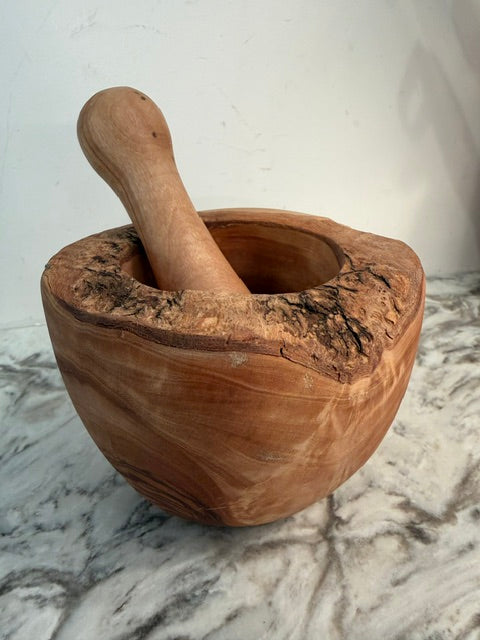 Olive Wood Mortar and Pestle