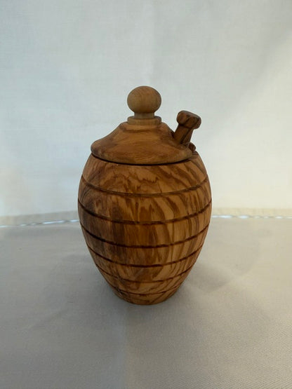 Olive Wood Honey Pot and Dipper