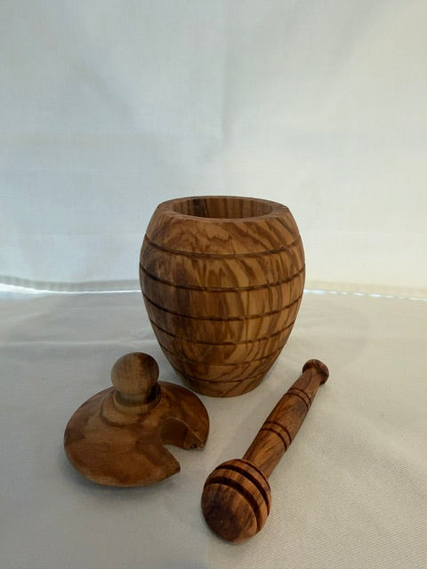 Olive Wood Honey Pot and Dipper